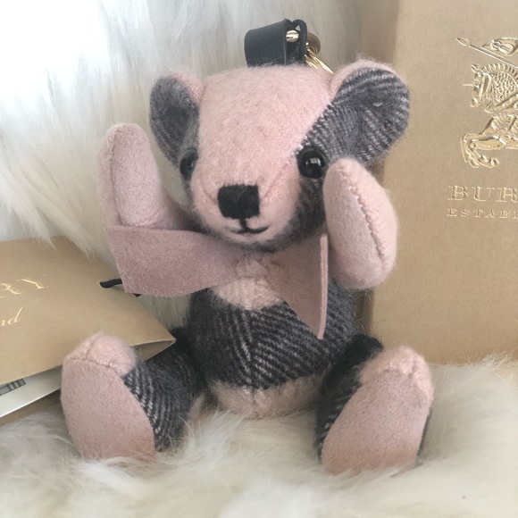 burberry bear keychain pink